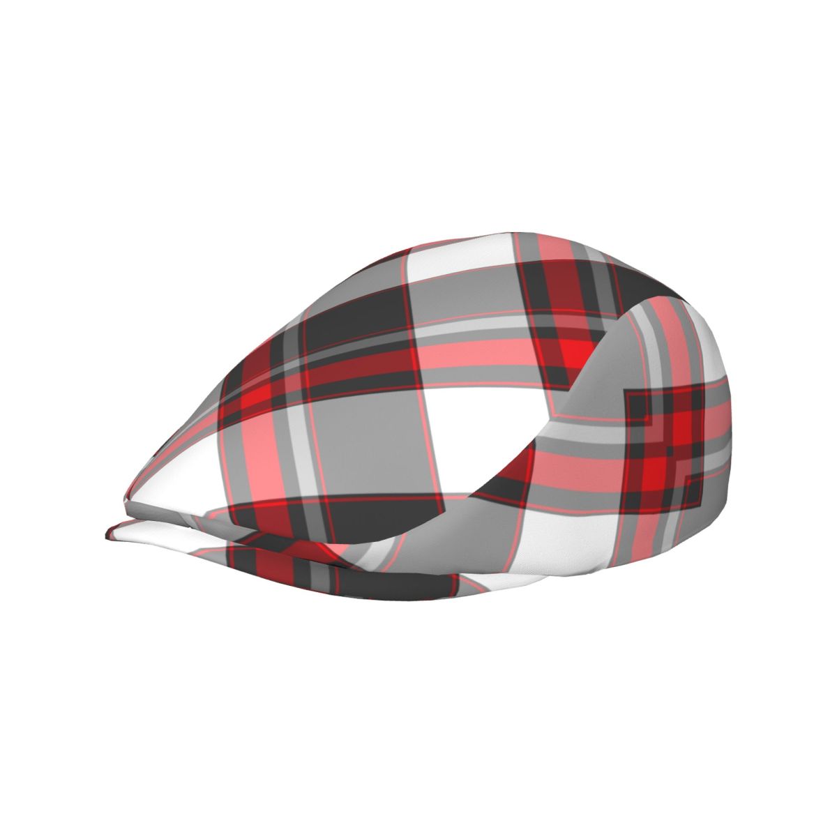 Newsboy Cap Ivy - Взрослая плоская кепка в красно-черную клетку,