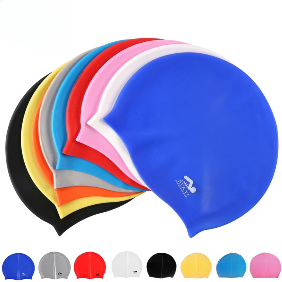 Swim Hat Silicone - Силиконовая эластичная шапочка для плавания, водонепроницаемая