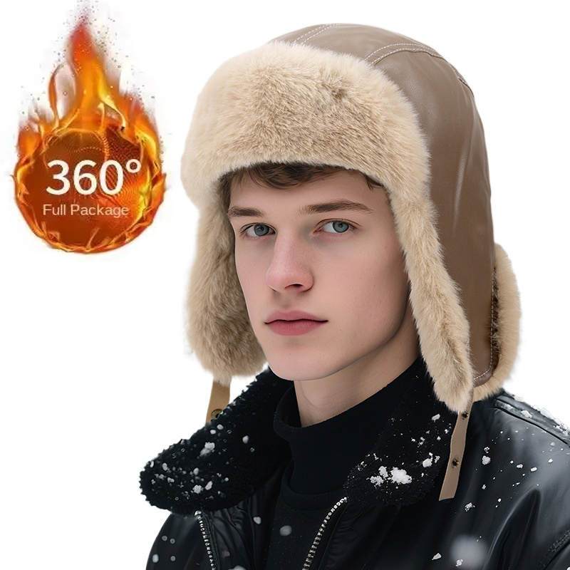 Trapper Hat Ear Flap - Зимняя толстая теплая русская шапка-ушанка для