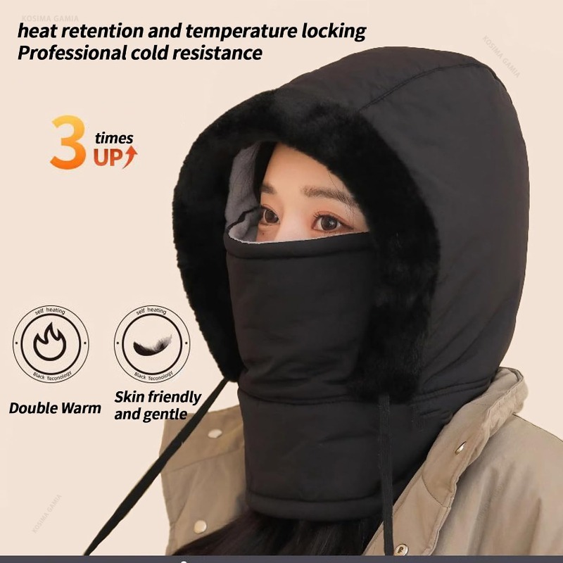 Trapper Hat Ear Flap - Зимняя шапка-ушанка с флисовой подкладкой, ветрозащитная,