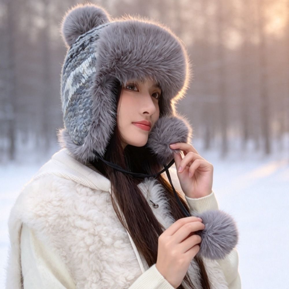 Стильная вязаная шапка-ушанка  – обзор и цена Trapper Hat Ear Flap